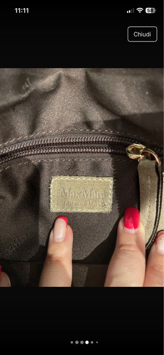 Borsa Max Mara camoscio