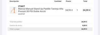 Tabla Paddle Surf hinchable 11' y accesorios 