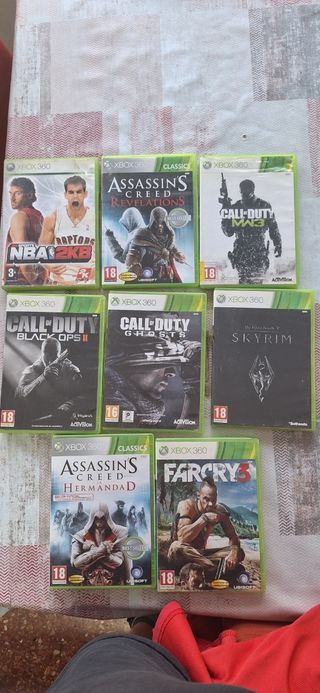 Lote 9 Juegos Xbox 360: Assassin's, Call of Duty, 