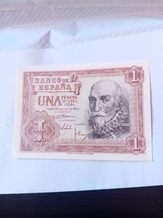 Nota Espanha 1 Peseta 1953