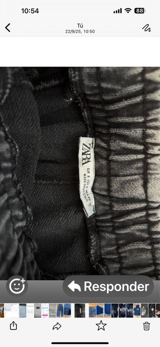 Pantalón Zara Talla S Gris