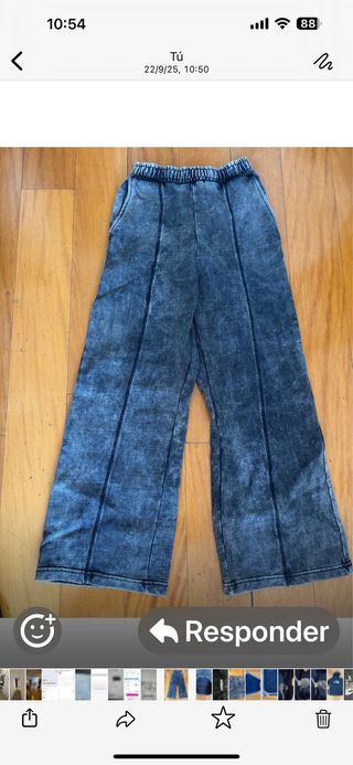 Pantalón Zara Talla S Gris