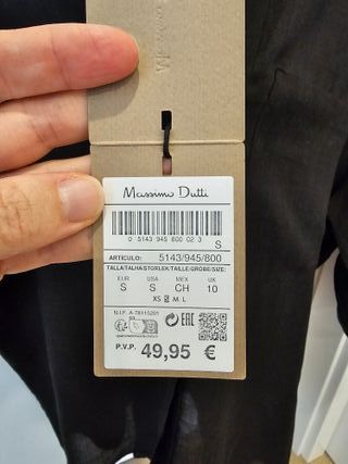 Massimo Dutti Camisa Ligera Negra