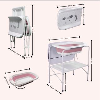 Bañera bebé plegable rosa
