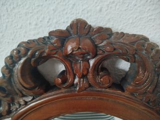 Espejo madera maciza tallado