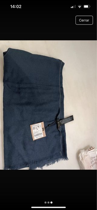 Bufanda Massimo Dutti azul hombre