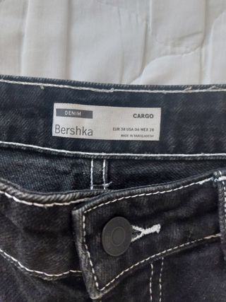 Pantalón Cargo Bershka Negro Talla M