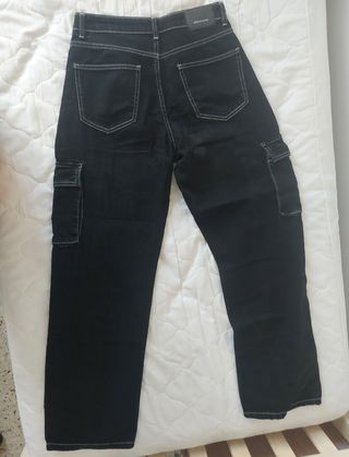 Pantalón Cargo Bershka Negro Talla M