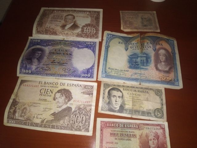 Billetes españoles de época el roto está vendido
