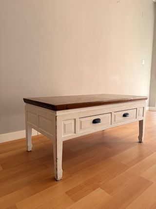 Mesa de salón rústica madera