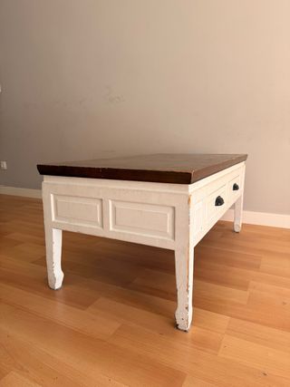 Mesa de salón rústica madera