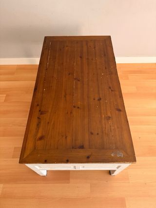 Mesa de salón rústica madera