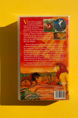 El rey leon 1 y 2 VHS Disney