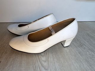 Zapatos tacones Flamencos/Feria/Gitana Blancos