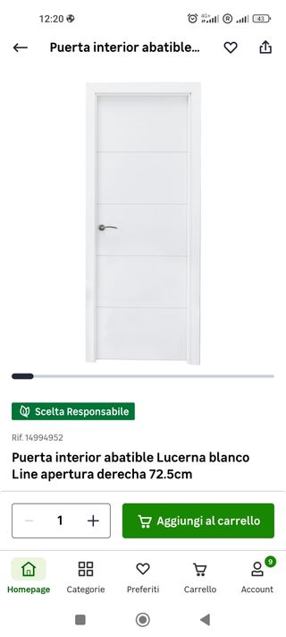 Puerta interior Lucerna blanco Line