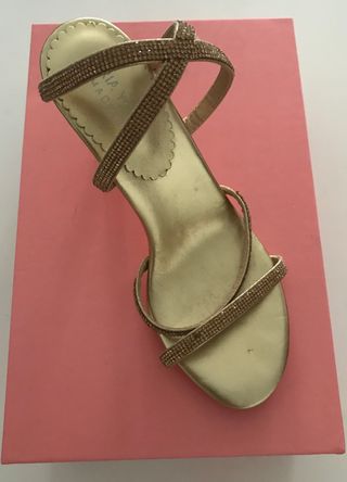 Sandalias Teria Yabar Doradas Brillantes