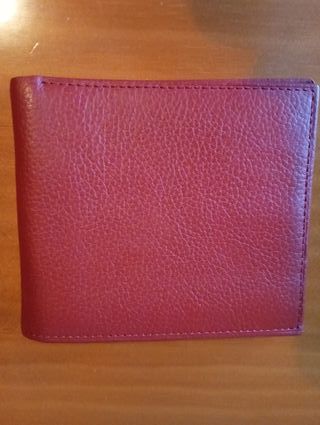 Cartera Polo Ralph Lauren de cuero burdeos