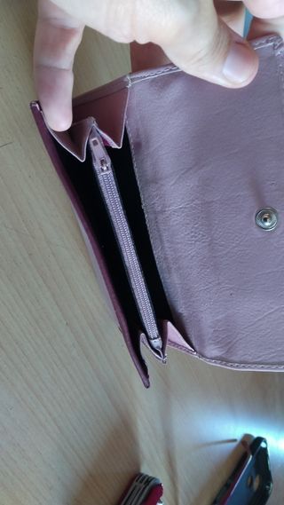 Cartera de piel monedero