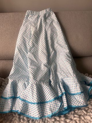 Falda Flamenco Lunares Azul 4-6 años