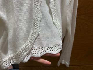 Chaqueta perlé niña ceremonia blanca