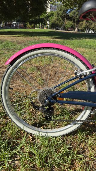 Bicicleta niña B'TWIN azul y rosa