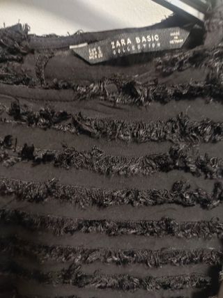 Camisa Zara Negra Espalda Abierta