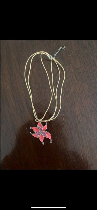 Collana fiore rosa