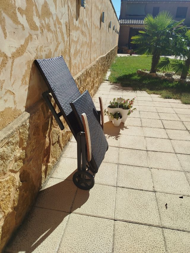 Tumbona Ratán con Ruedas