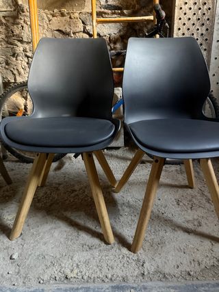 Sillas de recepción negras