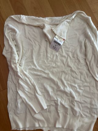 Jersey Lefties cuello beige talla M sin estrenar