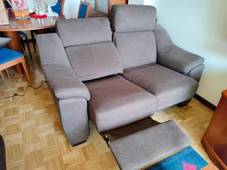 Sofá 2 plazas reclinable eléctrico