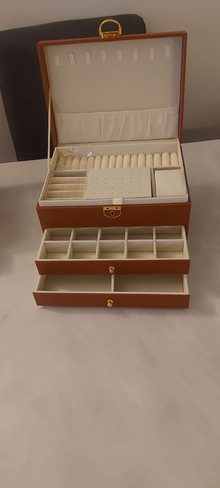 Portagioie grande marrone e oro