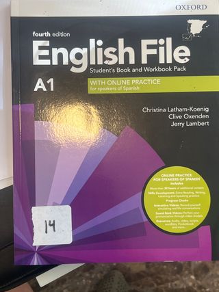 libro inglés NUEVO English File A1 Beginner