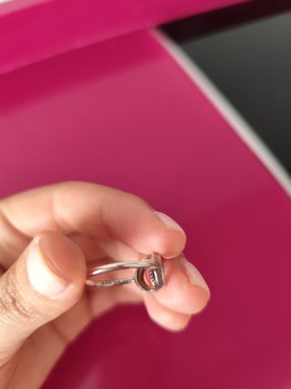 Anillo Pandora Doble Aro Talla 54