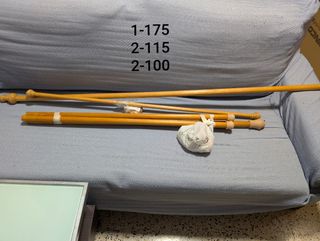 Pack palos cortina madera varias medidas