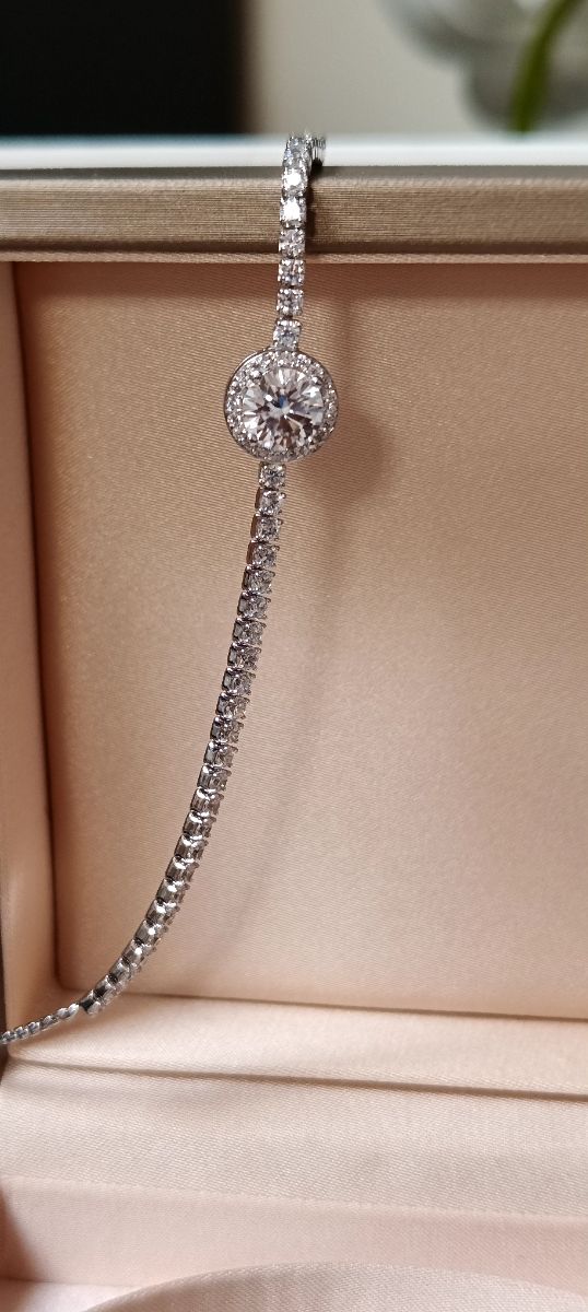 Bracciale Moissanite 1 ct Pavé Regolabile