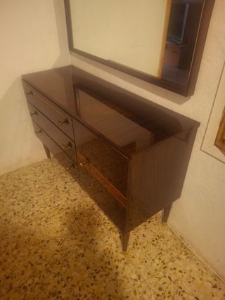 Conjunto Vintage Espejo y Tocador