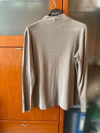 Blusa gris de algodón talla XL