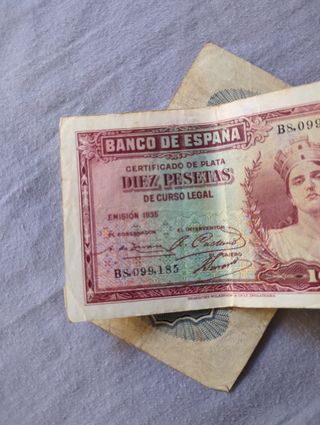4 Billetes 10 Pesetas Banco de España 1935