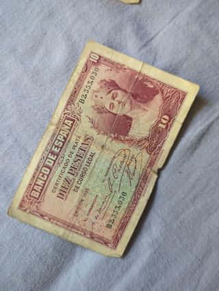 4 Billetes 10 Pesetas Banco de España 1935