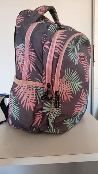 Mochila Ocean's Wave Gris y Rosa