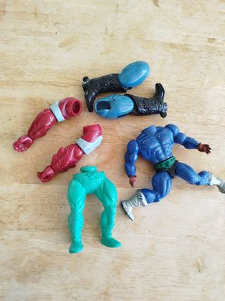 Lote partes muñecos figuras motu blackstar domene
