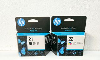 Tintas HP 21 Negro y 22 Tricolor