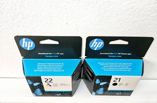 Tintas HP 21 Negro y 22 Tricolor