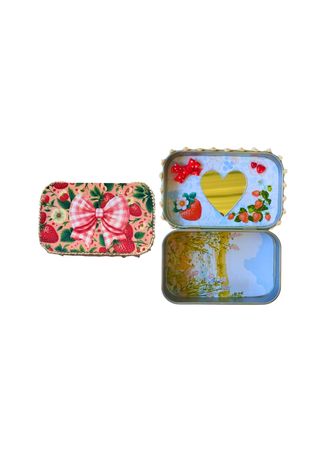Caja metálica decorada, tin box, aldoids wallet 