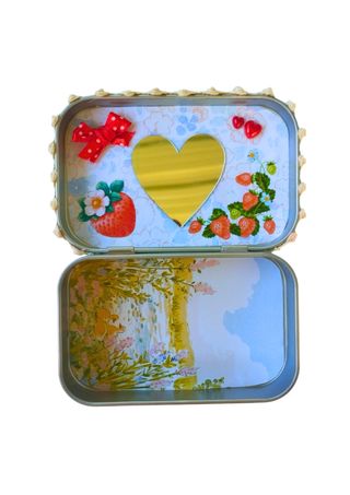 Caja metálica decorada, tin box, aldoids wallet 