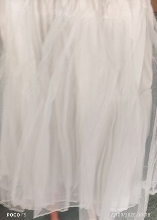 Cancán para vestido de comunión blanco