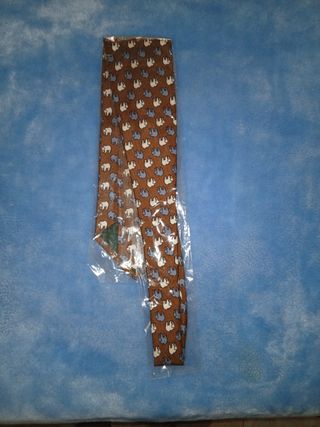 Corbata ST. GEORGE elefantes marrón y azul