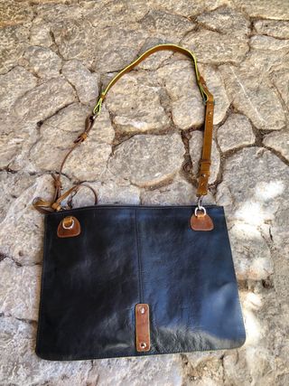 Bolso/Maletín Negro y Marrón