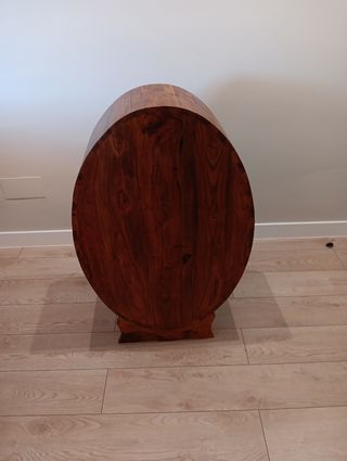 Botellero de madera estilo barril